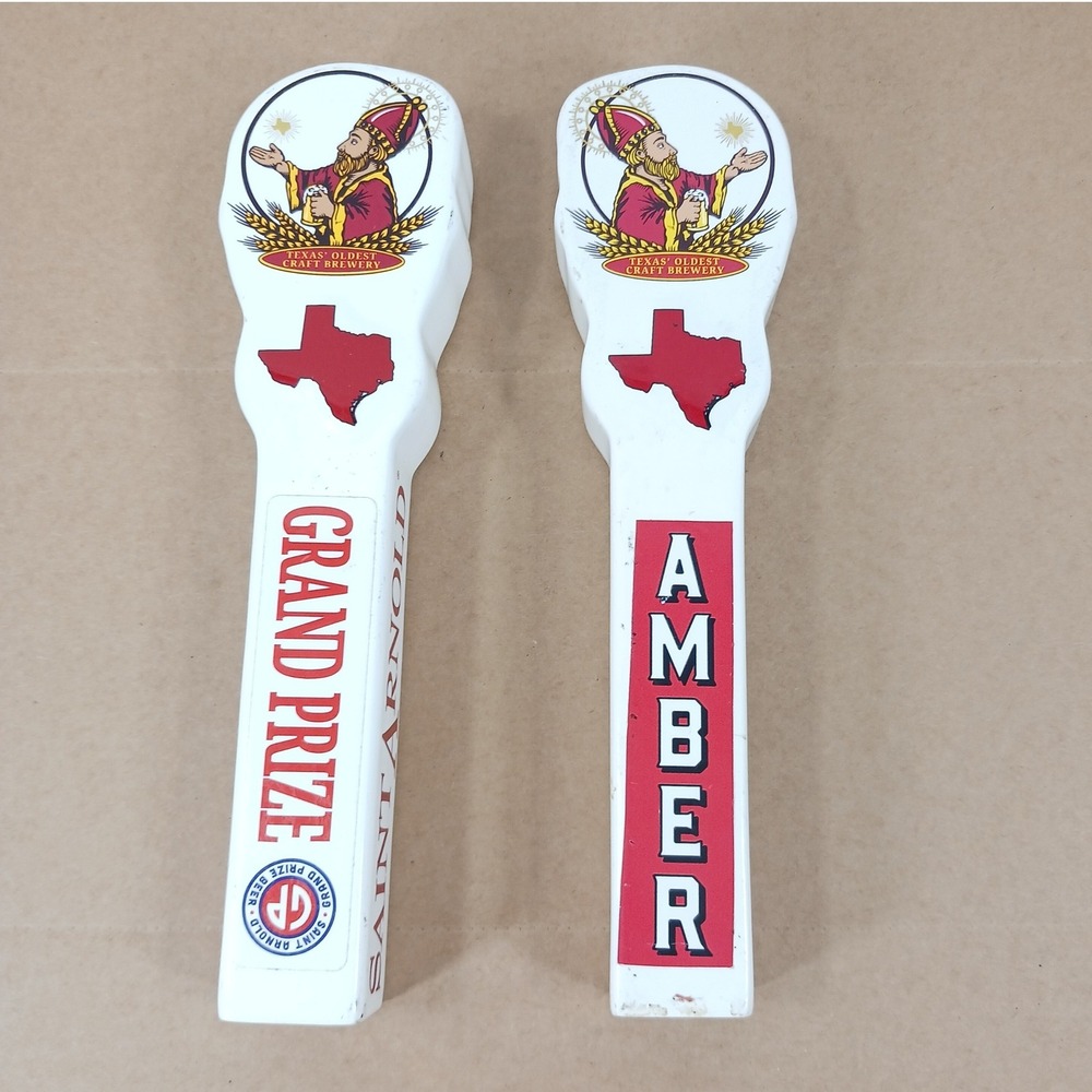 Saint Arnold Brewing Co Beer Tap Handle Set Grand Prize Amber Ale Texas Brewery